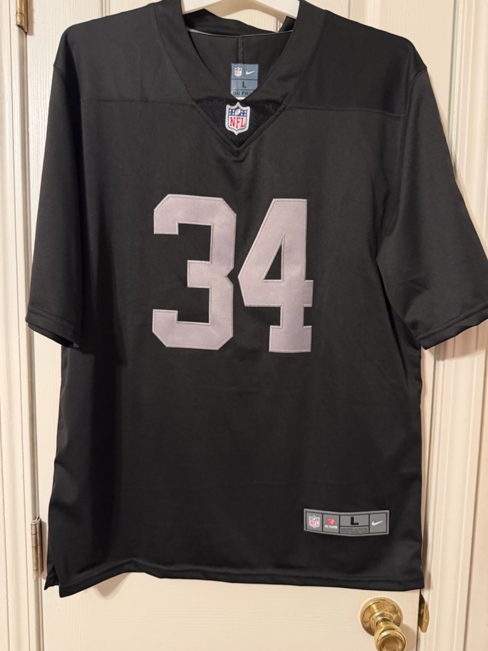 Nike Black Jersey with Gray 34 Numerals
